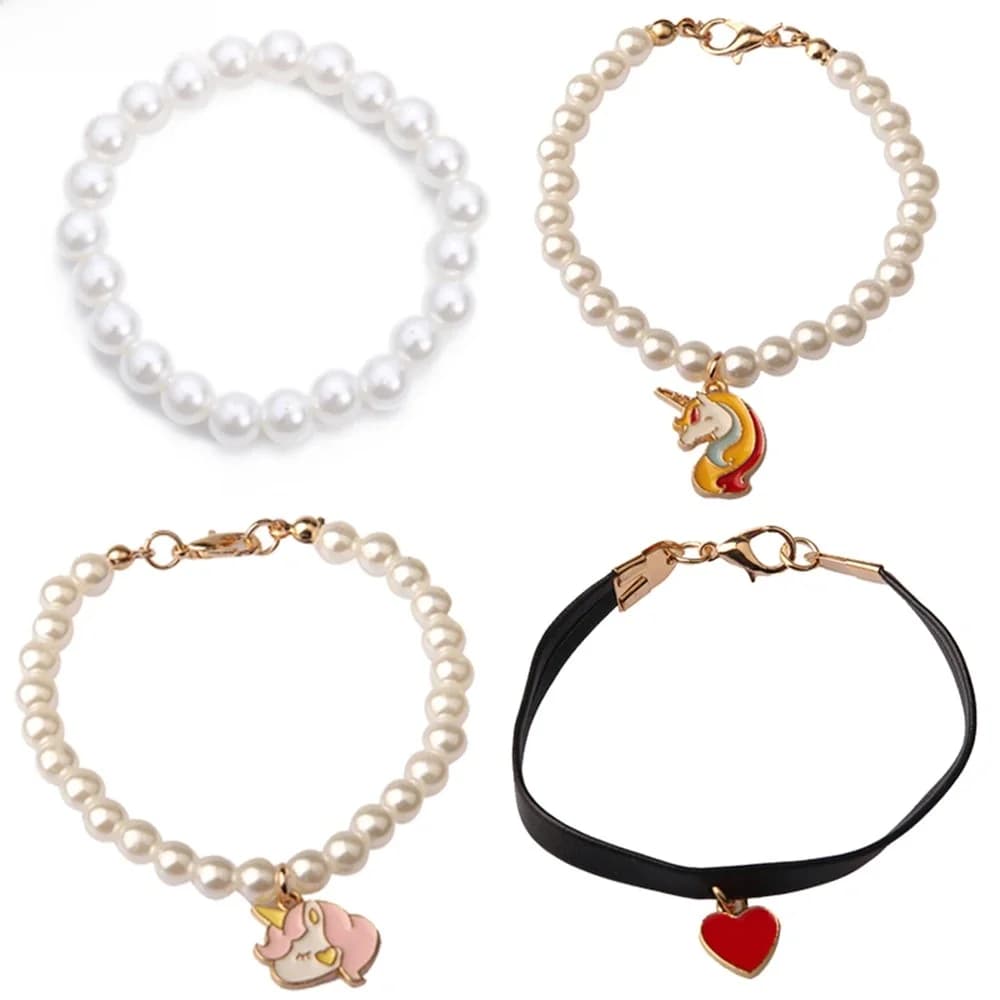 Collier de poupée américaine 17,18 pouces, accessoires en forme de cœur, en perles artificielles, 43cm, nouveau bébé russe, DIY, BJD