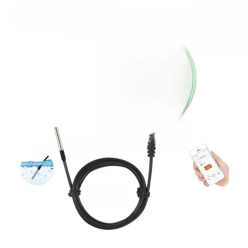 Tuya-Capteur de température et d'humidité WiFi, sonde externe, moniteur à distance, alarme intérieure, détecteur d'hygromètre, Smart Life