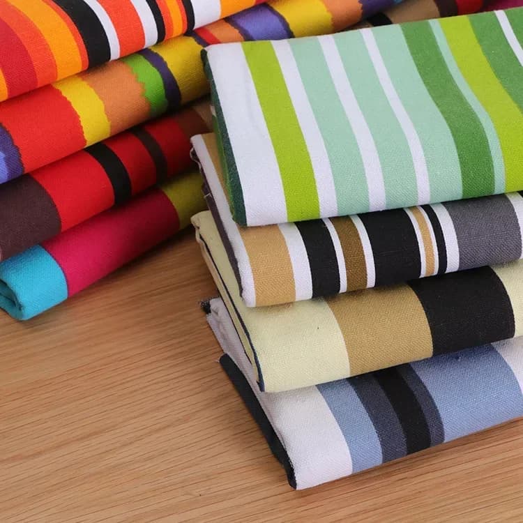Tissu en toile à rayures en coton, tissu imprimé arc-en-ciel épais, coussin fait main, nappe, rideau de canapé, toile de bricolage