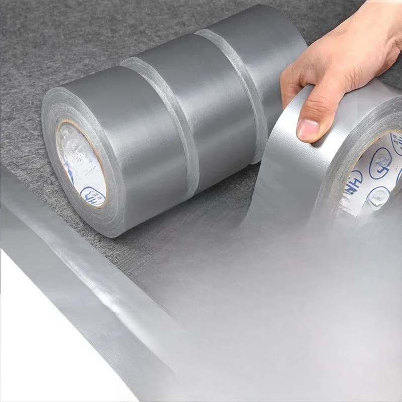 Ruban adhésif en tissu Super collant pour tapis, rubans imperméables pour sol, ruban adhésif gris argenté à haute viscosité, décoration de maison DIY, 10 mètres