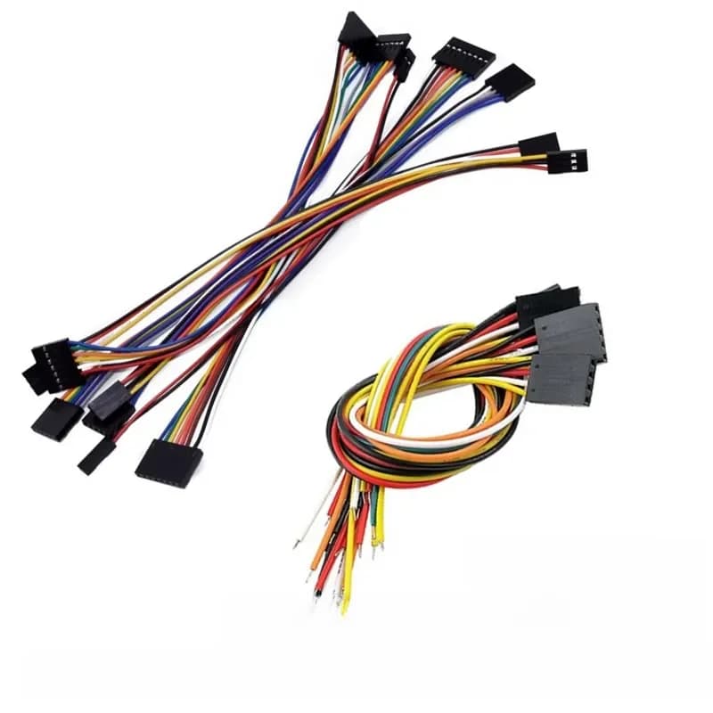 Connecteur Dupont femelle avec fil, câble de raccordement à tête simple ou double, 2.54mm, 2 P, 3 P, 4 P, 5 P, 6 P, 7 P, 8 P, 9 P, 10P, 10cm, 20cm, 30cm, 10 pièces pour PCB