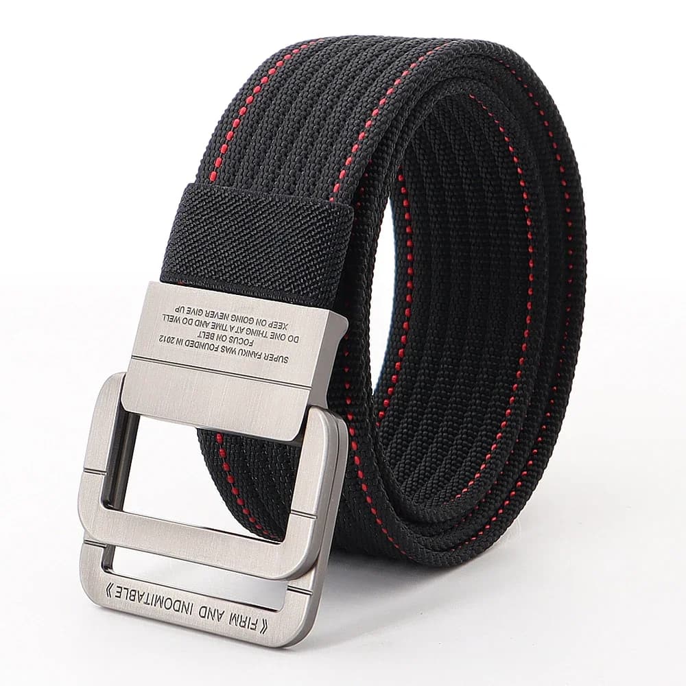 Flying Art-Ceinture à chevrons en nylon pour hommes, décontractée, double anneau, dégagement rapide, mode américains, dames, sauvage