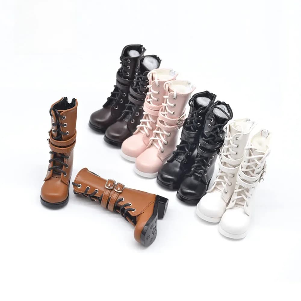 Chaussures BJD 1/4 pour poupées articulées de 43 à 45 cm, bottes de mode, bottes hautes, chaussures en cuir