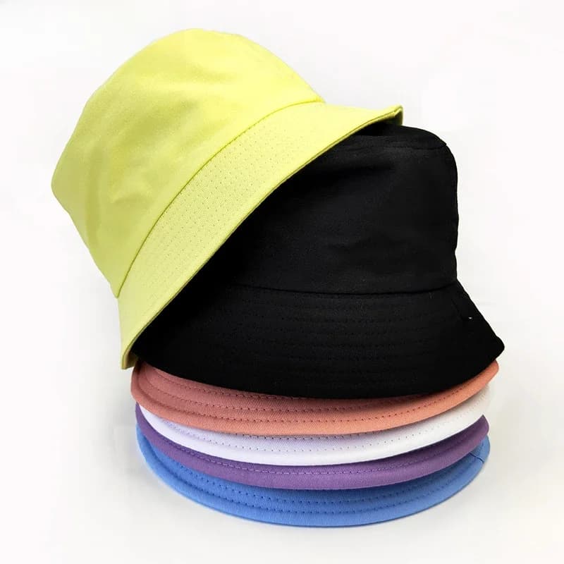 Chapeaux seau en coton pour enfants, chapeau Panama de protection solaire d'été pour filles et garçons, bonnet de soleil de couleur Pure, chapeau de pêcheur en plein air, casquette de plage