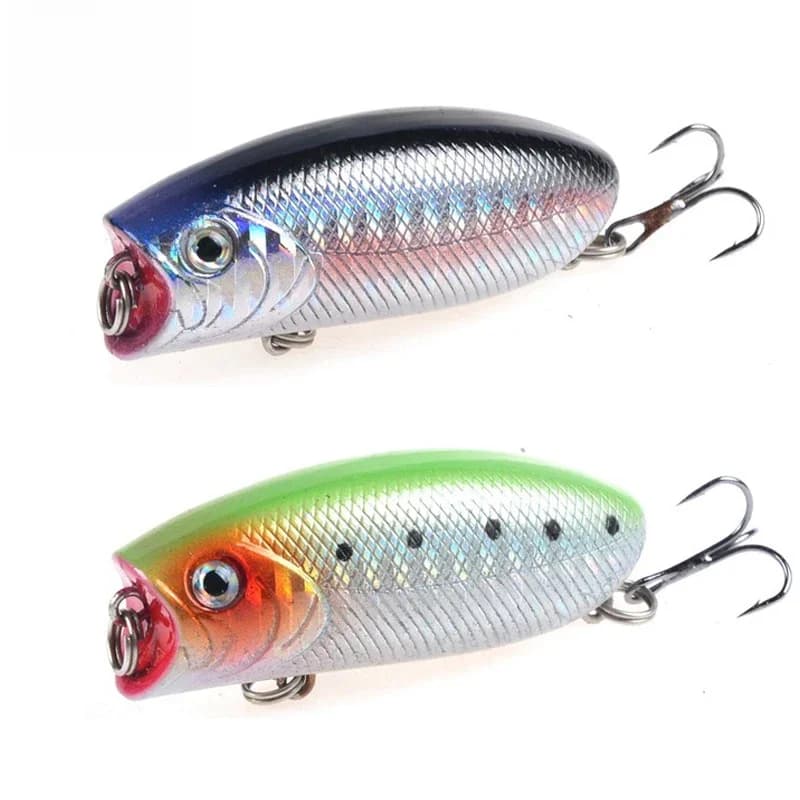 Leurres de pêche Topwater Popper, appâts artificiels durs, matériel de pêche en plastique Minnow, Wobblers, 5 documents, 5.5cm, 10.4g, 1 pièce