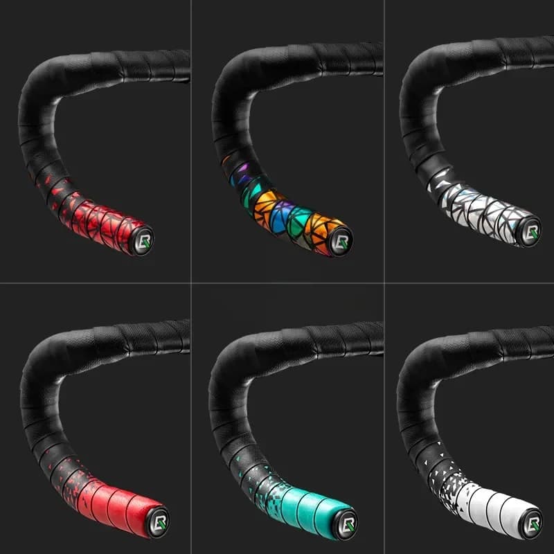 ROCKBROS – bande de guidon de vélo en PU, bande de barre de vélo de route, amortissement de cyclisme, enveloppe Anti-Vibration, accessoires de vélo