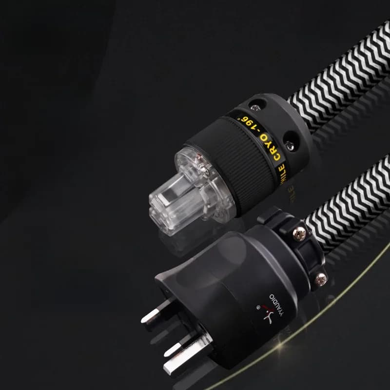 Amplificateur HIFI YYAUDIO, câble d'alimentation en cuivre pur OFC plaqué rhodium, prise mâle/femelle IEC AC, cordon de alimentation