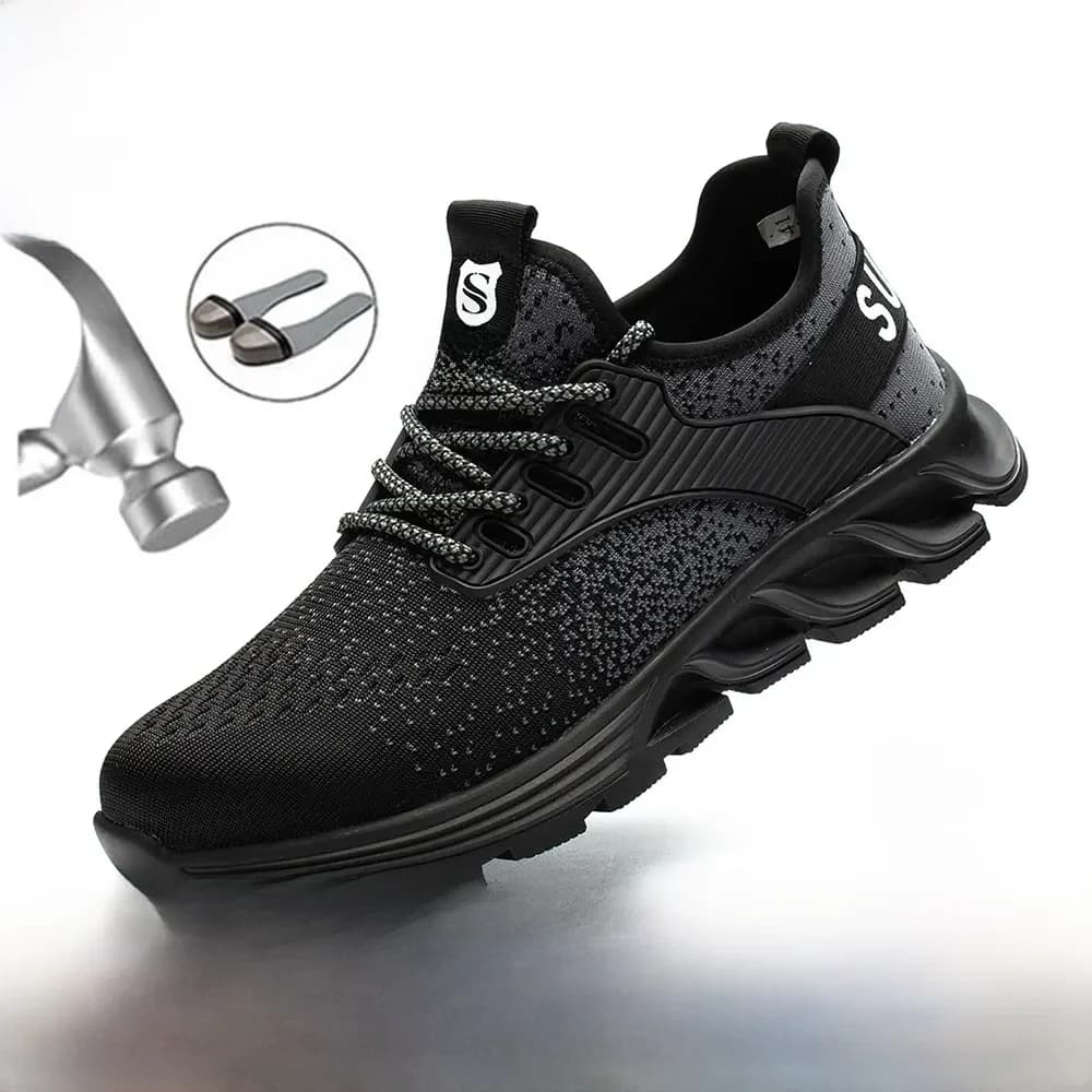 SUADEX Chaussures de Sécurité Hommes Femme, Chaussures de Travail Homme, Unisexe Legere Embout Acier Chaussure de Securité 37-48