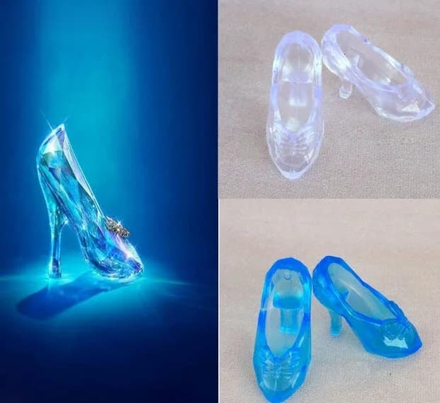 Chaussures Imitation de conte de fées en cristal pour poupée Barbie, accessoires de poupée cendrillon, sandales à talons hauts, jouet, 10 paires/lot