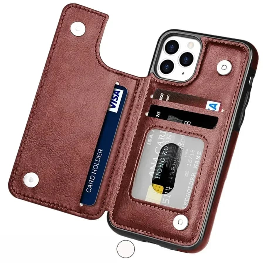 Étui portefeuille rétro en cuir à rabat pour iPhone 16 Pro Max 15 Plus 14 13 Mini 12 11 X XR XS Max SE3 2 8 7, housse de support multi-fentes pour cartes
