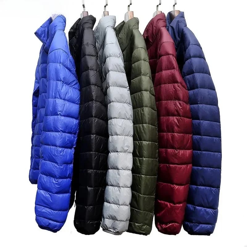Manteau chaud léger pour hommes, veste Parkas d'hiver, bleu Royal, noir, gris, rouge, vert, manteaux légers et fins, 2026