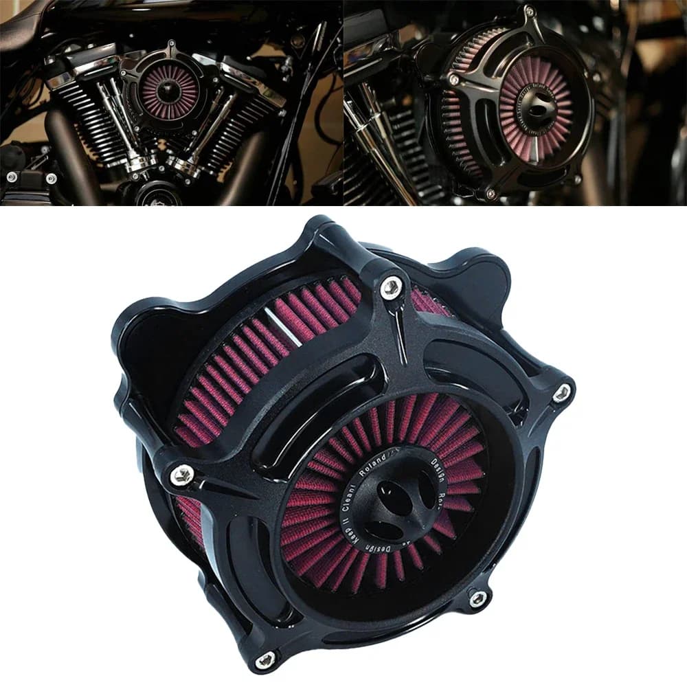 Filtre à air de turbine RSD, filtre d'admission noir 256, adapté pour Harley Sportster XL 883, ocia V-newest, Softail, Fat Boy, Touring Ultra, FLHR, FLHX