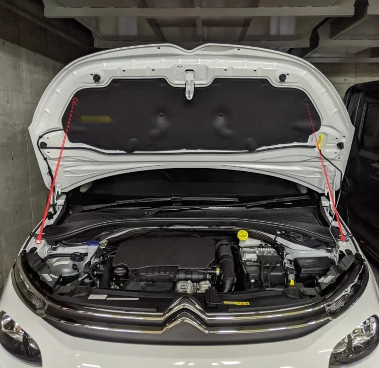 Vérins de capot de capot avant modifié, amortisseur à gaz, supports de levage, amortisseur, amortisseur pour cristaux en C3 2017-2022