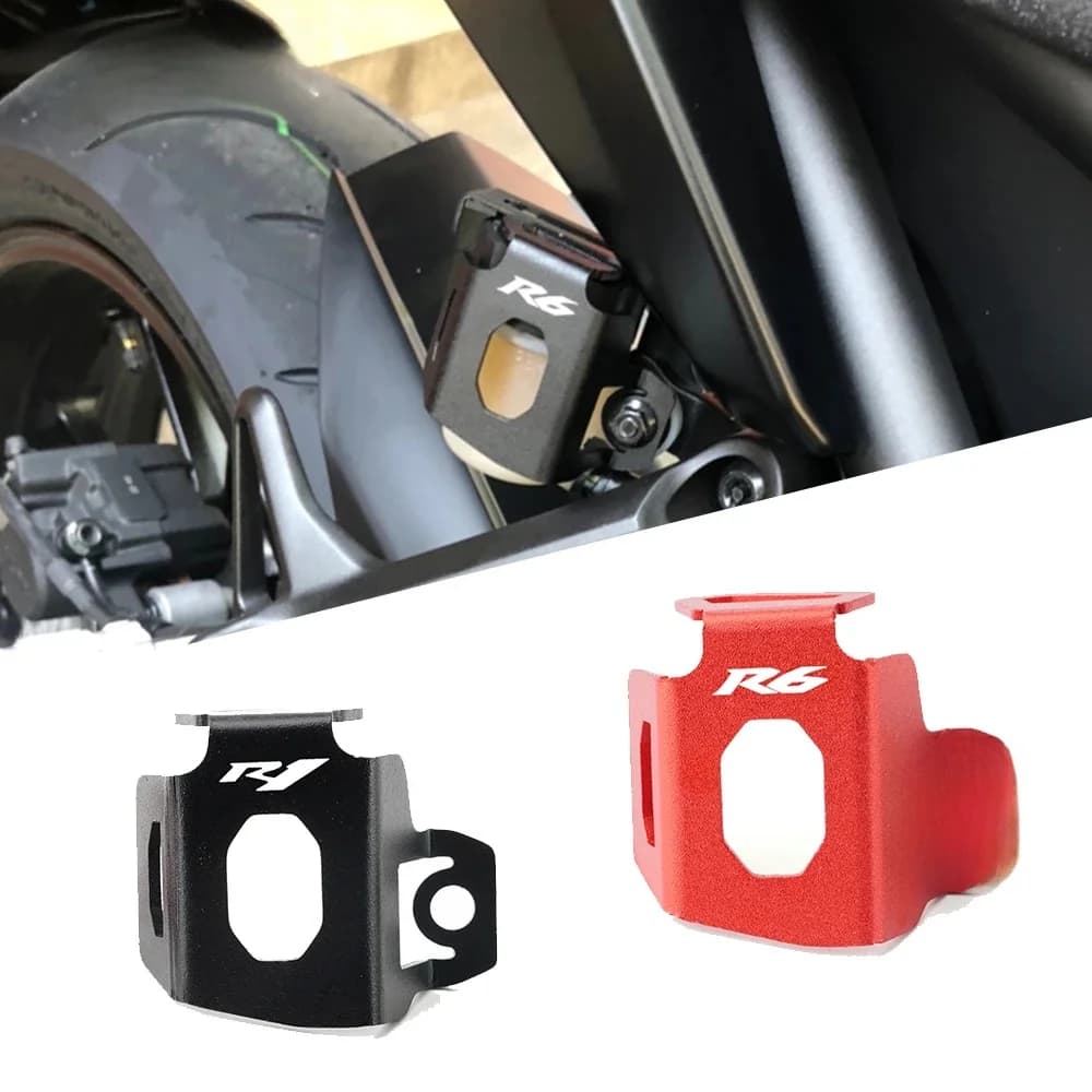 Couvercle de protection pour réservoir de liquide de frein arrière, accessoires CNC pour moto Yamaha R6 YZF-R6 2000-2024 R1 YZF-R1 1998-2024