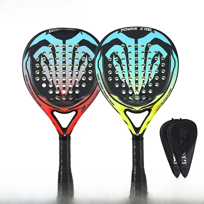 Kawasaki-Raquette de tennis oligface souple en fibre de carbone avec housse de sac de padel, raquette de plage, 2022