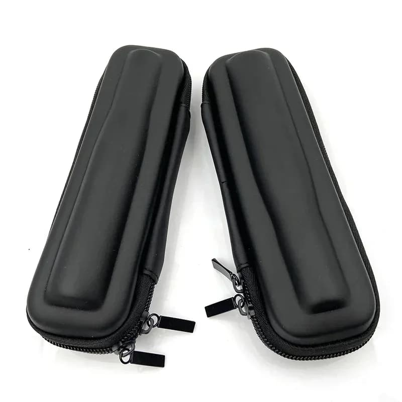 Mini étui à fermeture éclair en cuir noir, petit sac de transport EGo, briquet à stylo, outil de tuyau Acoo pour migrants