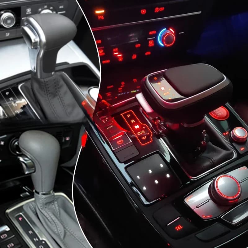 Poignée de levier de vitesses automatique avec éclairage LED pour Audi A6 C6 C7 A4 A5 B8 A7 A5 Q5 Q7 S5 S6