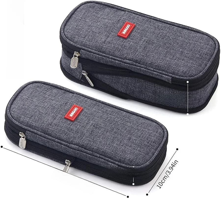 Sac à Crayons de Grande Capacité, Porte-Stylo Solide, Fournitures Scolaires Durable, Grande Trousse de Rangement, Gomme, Cadeau pour Garçon et Fille