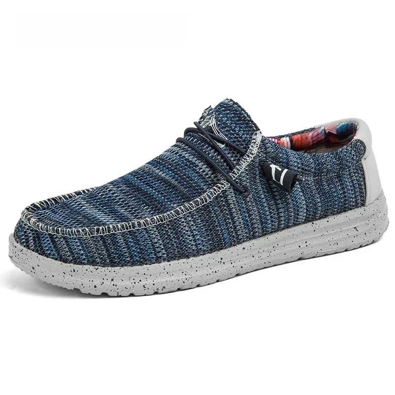 Chaussures décontractées en toile de denim pour hommes, chaussures plates respirantes, chaussures de marche en plein air, mocassins légers, grande taille, marque de mode