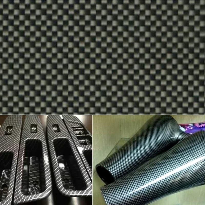 Film de trempage à motif en fibre de carbone PVA, film de transfert d'eau noir, films décoratifs pour la décoration de la maison et de la voiture, 50x100cm