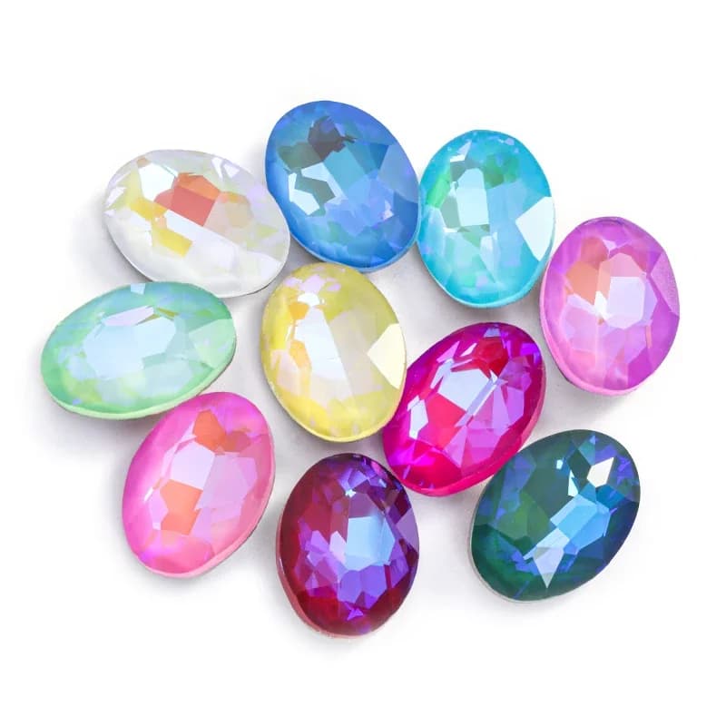 Mocha Fluorescence ovale Strass Nail Art cristal Pointback K9 verre gemmes décoration vêtements bijoux accessoire Strass pierre