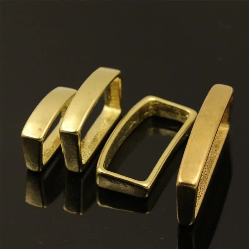 Lot de 2 anneaux en D en laiton massif pour ceinture, boucle de sangle pour artisanat du cuir, sac, ceinture 16mm 20mm 25mm 32mm 40mm