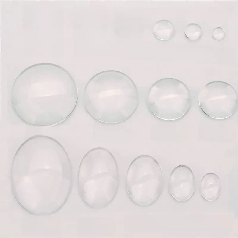 Cabochon en verre ovale rond à dos plat, camée 6mm 8mm 10mm 12mm 14mm 16mm 18mm 20mm 25mm 30mm pour bricolage, résultats de fabrication de bijoux, 1 paquet