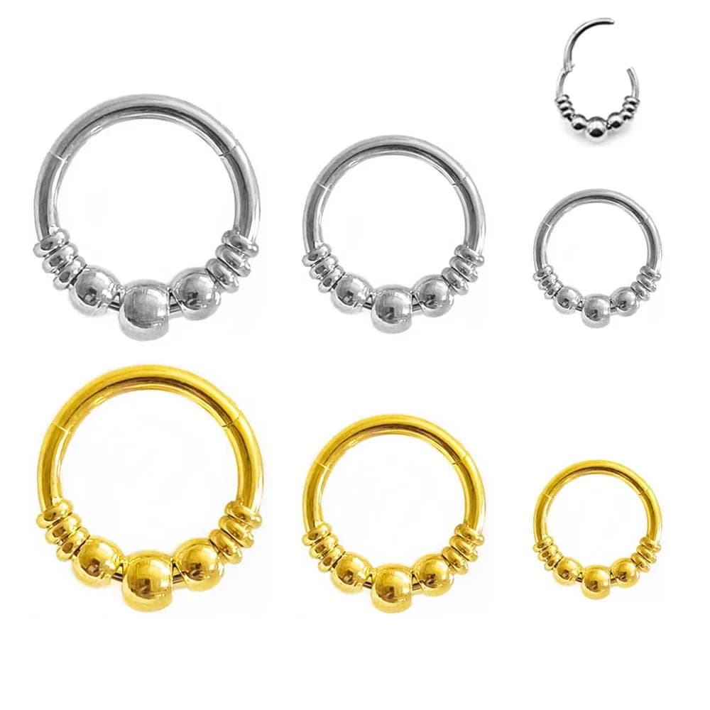 1pc 316L acier chirurgical Septum Clicker oreille Cartilage Helix Tragus Faux Daith boucle d'oreille cerceau corps Piercing bijoux nez anneau