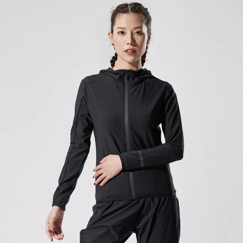 Vestes de course pour femmes mince respirant vêtements de sport chemises de Yoga à séchage rapide entraînement hauts Slim manteau de Fitness