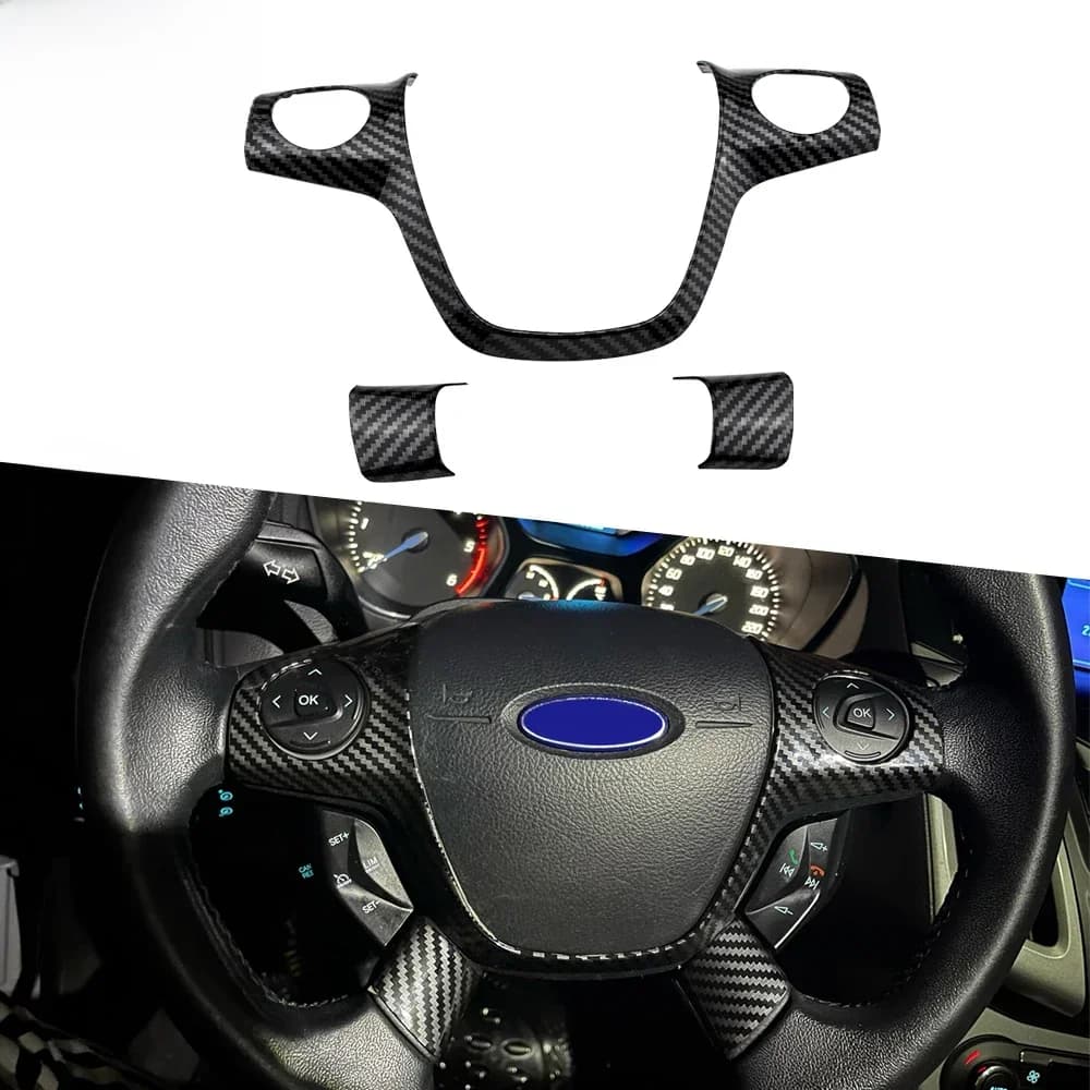 KIQI pour Ford C-MAX Cmax 2011-2017 Grand C-Max 2011-2014 Accessoires Car Styling Volant Garniture Couverture Autocollant Décoration
