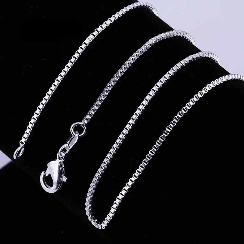 Collier en argent Sterling 925 pour femmes, 16/18/20/22/24 pouces, chaîne fine de 1.5MM, bijoux à la mode de qualité supérieure, cadeaux de noël
