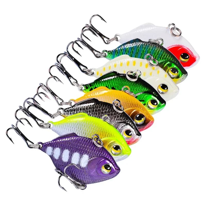 Leurre en métal VIB avec lame cigale brillante, queue coulante, appâts spinner, bibe pour la pêche au bar, au brochet et à la perche, 4.5cm, 8.5g, 1 pièce