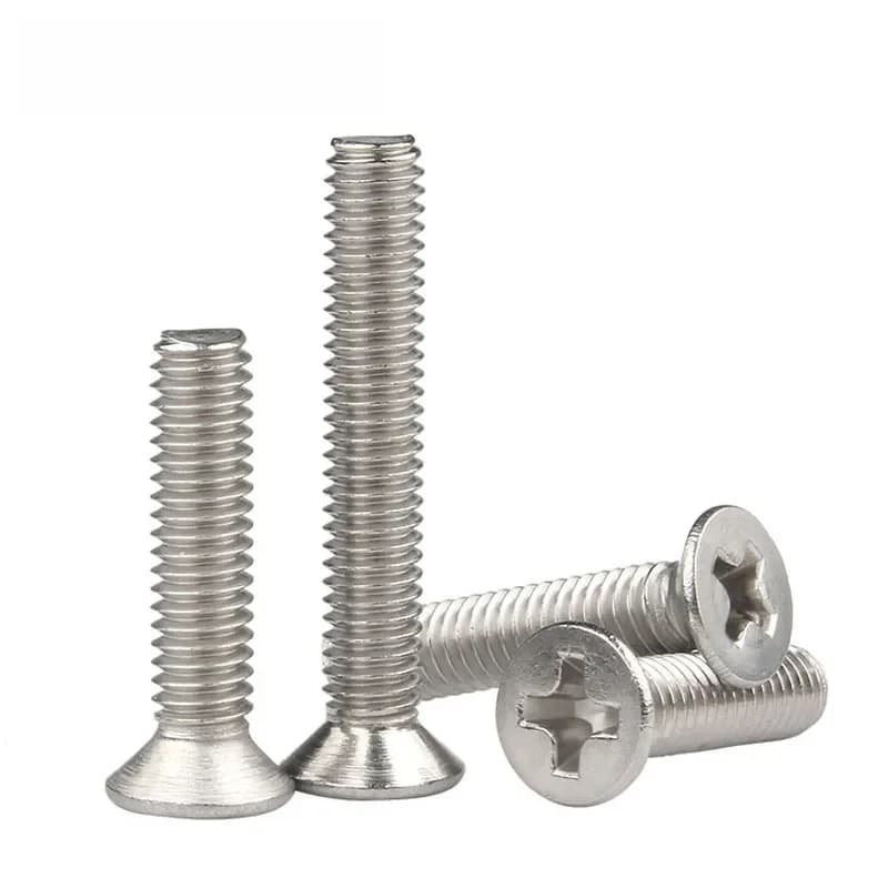 Vis cruciformes plates M1.6 M2 M2.5 M3 M4 M5 M6 Mini Micro Petites en acier inoxydable 304 à tête fraisée pour applications mécaniques