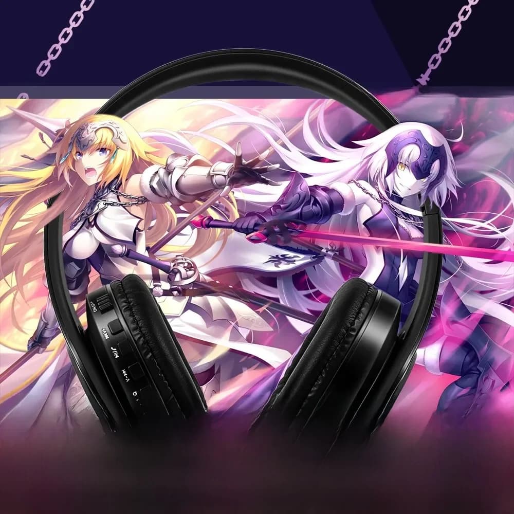 Casque sans fil Bluetooth Hot Sale Anime Fate/Grand Order FGO Jeanne D'Arc pour jeux et sport, écouteurs intra-auriculaires