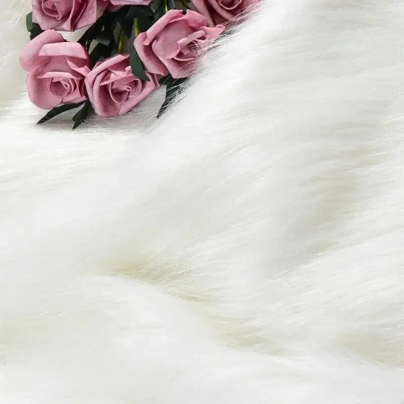 Tissu en fausse fourrure longue et moelleuse, tissu artificiel en peluche douce pour affichage de jouets, accessoire de photographie, tapis de fond, artisanat de couture, bricolage