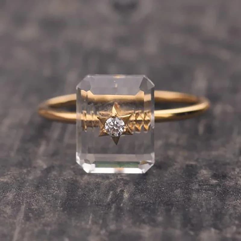 Bague en Argent Rectangulaire avec Ouverture Unique pour Femme, Bijoux Réglables, Haut de Gamme, Rétro, Élégant, Original, Nouveau