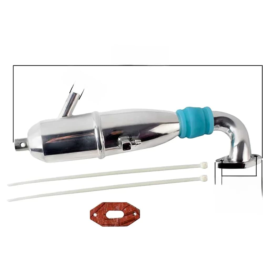 Ensembles de tuyaux d'échappement en aluminium pour modèle de voiture Nitro Buggy 1:10 HSP 94188/94122/94166, pièces de mise à niveau