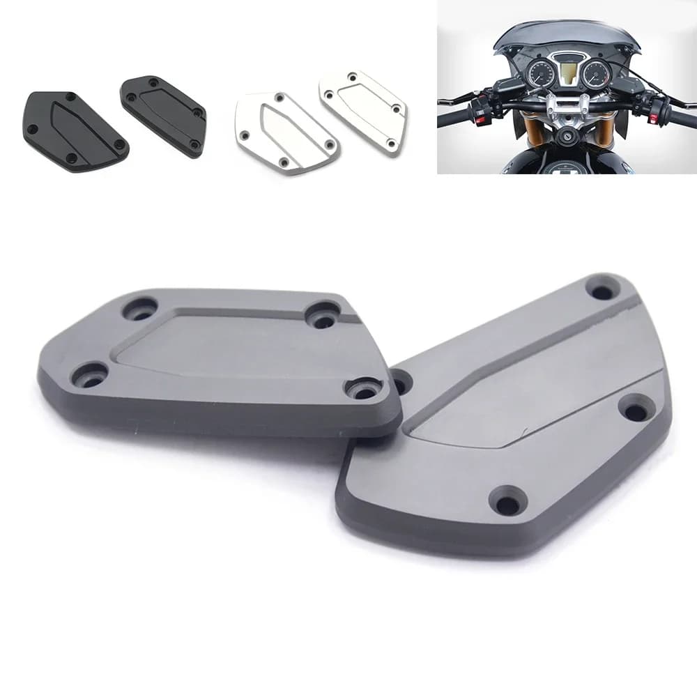 Couvercle de réservoir de frein et d'embrayage pour moto, 2 pièces, pour BMW K 1600 B grande America R 1250 GS Adventure R RS RT r-ninet