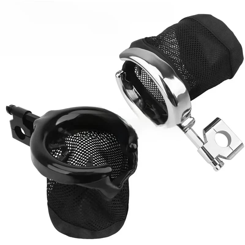 Porte-gobelet universel pour moto, 22mm 25mm 32mm, Chrome noir, pour Harley Touring Sportster Honda Yamaha Kawasak universel