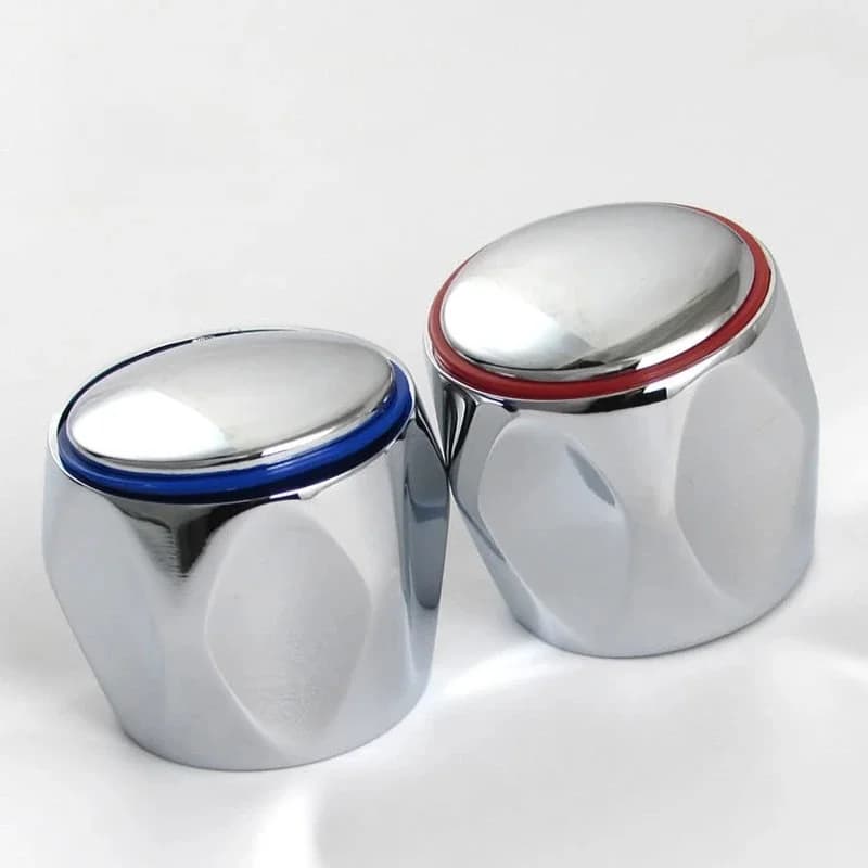 Bouton de poignée de robinet de remplacement en métal, interrupteur de robinet chaud et froid, cuisine domestique, salle de bains, hôtel, lavabo, accessoires d'évier, 2 pièces/ensemble