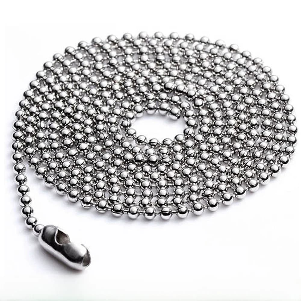Chaînes à billes en acier inoxydable, 1.2/1.5/2/2.4/3/3.2/4/4.5/5/6mm, en vrac, pour la fabrication de colliers et de bijoux, accessoires de bricolage, 10 pièces/lot