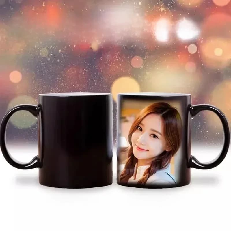 Tasse à Café Personnalisable avec Photo et Document Magique, Meilleur Cadeau pour Amis