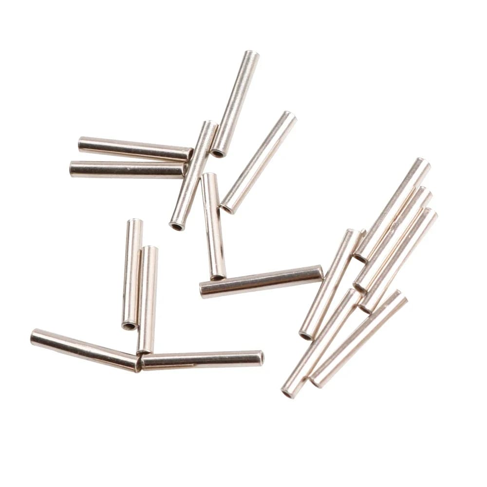 Ligne de pêche à tube en cuivre unique, manchon à sertir, connecteur de Tube en cuivre, Kit de clips de fil, accessoires d'équipement de pêche, 50 à 300 pièces/lot