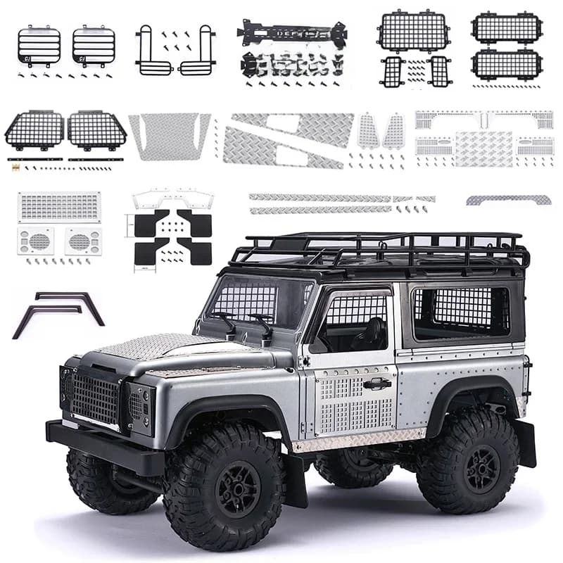 Accessoires de décoration simulés en métal OP pour voiture RC MN Model D90 D91 MN99 MN99S V1 V2 1/12, pièces de rechange pour amélioration de la grille de fenêtre.