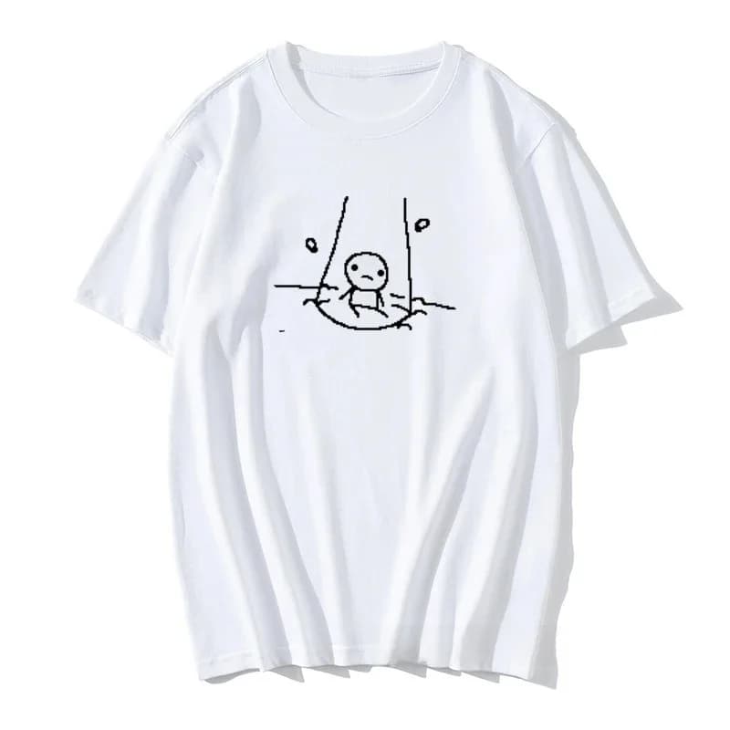 Bizarre hommes t-shirt la reliure d'Isaac T-Shirts couverture en coton drôle à manches courtes col rond t-shirt Vintage T-Shirts Funky