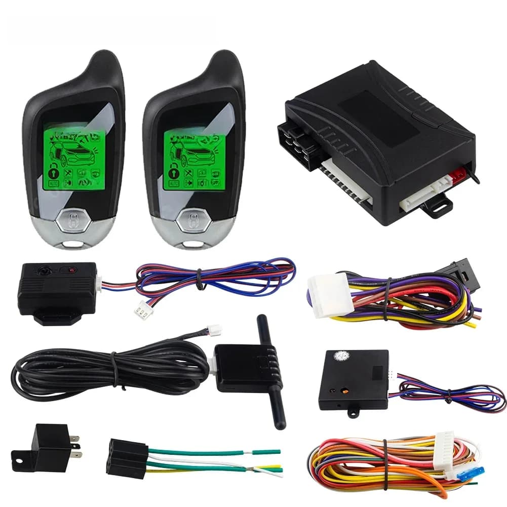 EASYGUARD – alarme bidirectionnelle pour voiture, système d'entrée sans clé, démarreur à distance, affichage de pager lcd, vibration, capteur micro-ondes, avertissement 2 voies