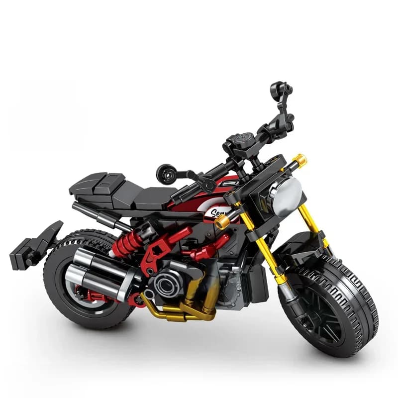 Bloc de construction technique de moto moderne, modèle de moteur de véhicule indien Ftr1200, briques à vapeur, jouets éducatifs, Collection pour cadeau