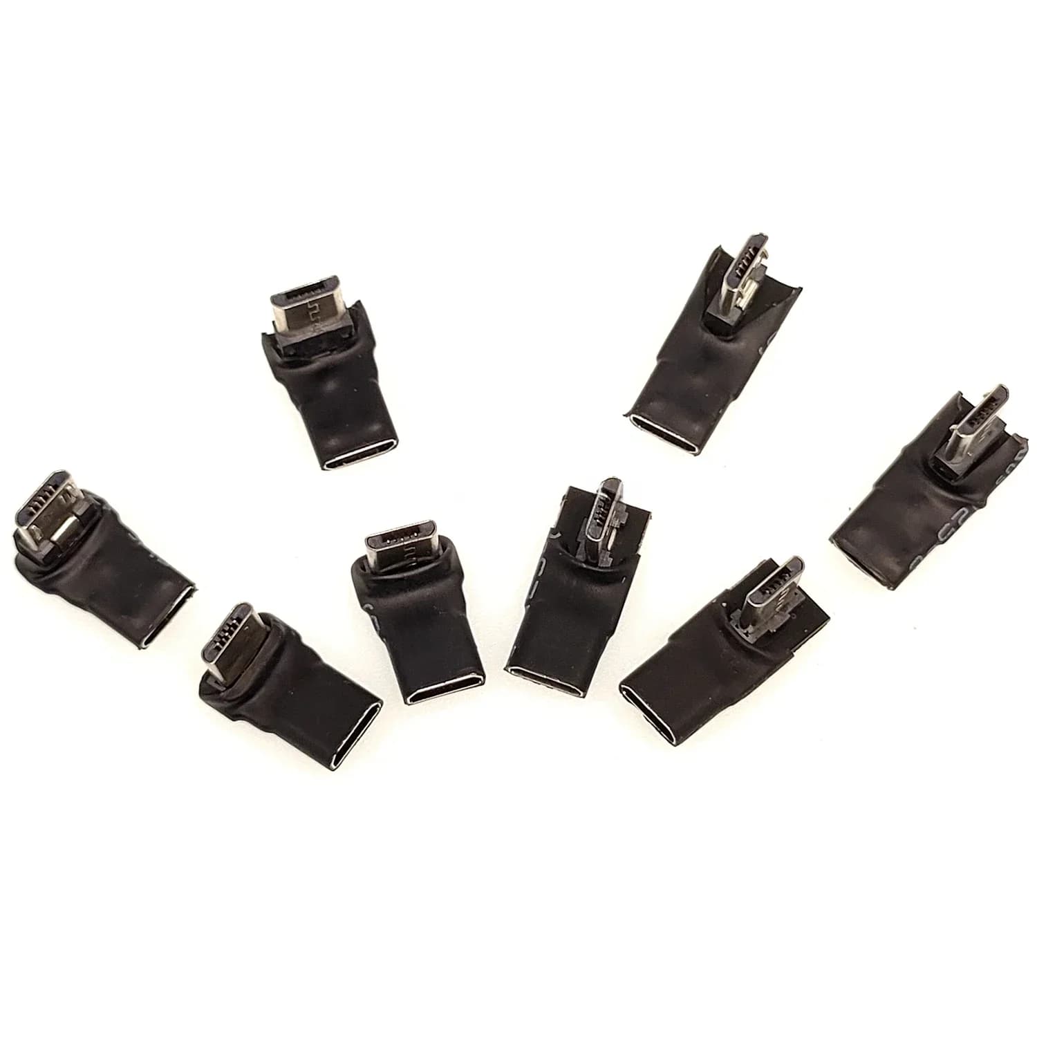 Adaptateur de données USB à 90 degrés, angle gauche et droit, Micro 5 broches femelle vers Micro USB mâle vers Mini connecteur USB, prise Micro USB