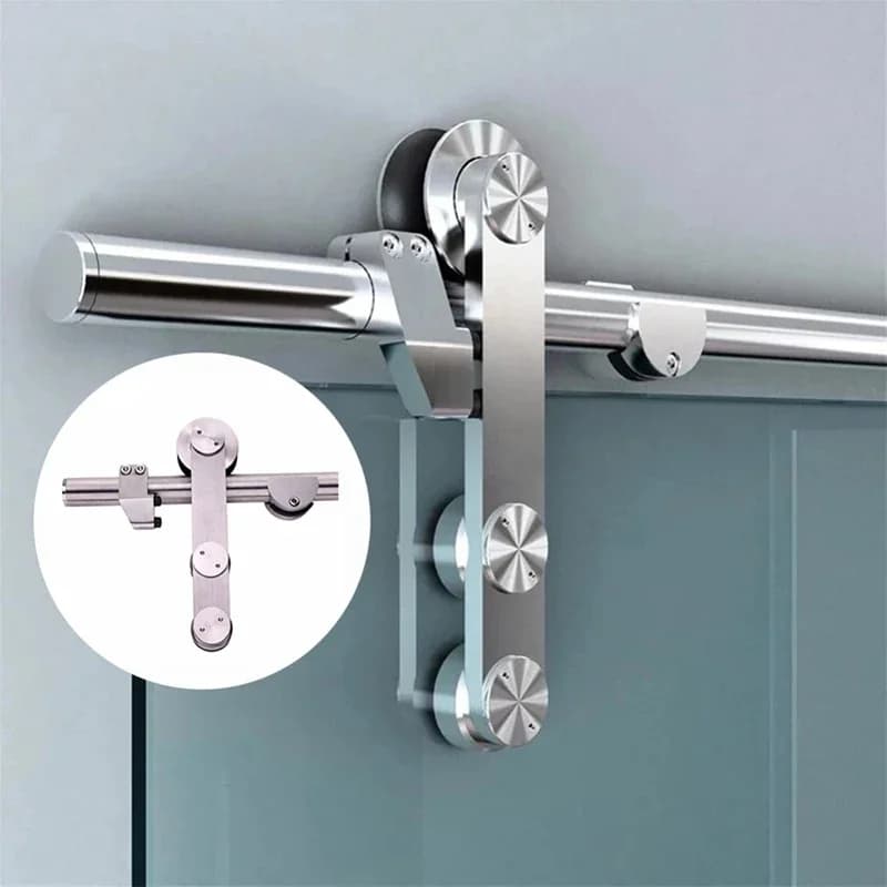 Roue de Suspension pour Porte Coulissante en Verre, Rouleau en Acier Inoxydable 304, Accessoires de Quincaillerie