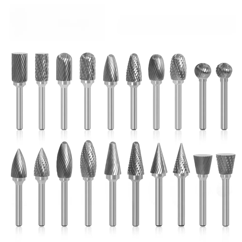 Fraise en carbure de tungstène pour dessin métallique, outil rotatif, bavure, gravure CNC, outils abrasifs, travail des métaux, fraisage, polissage, 6MM